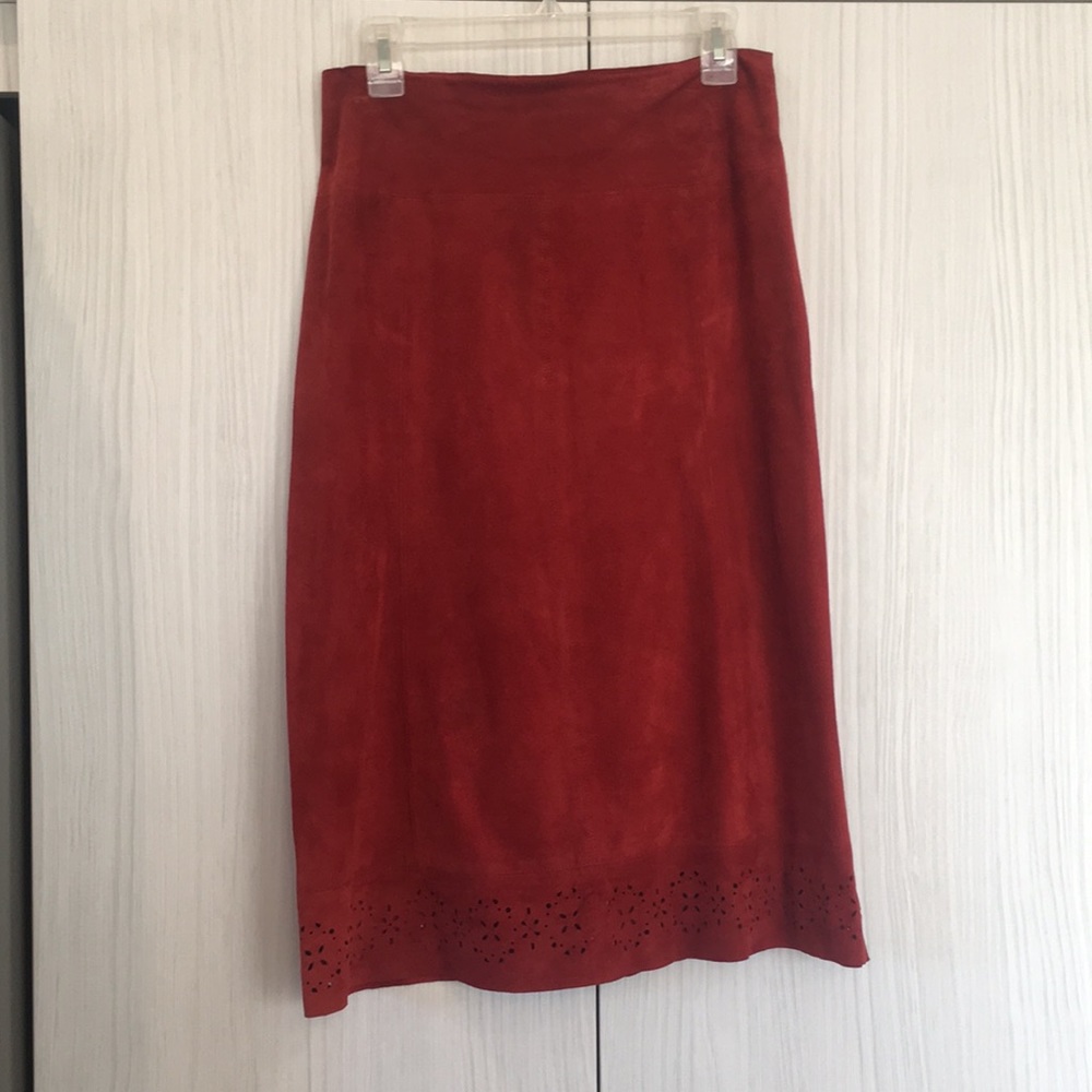 Rust Suede Skirt