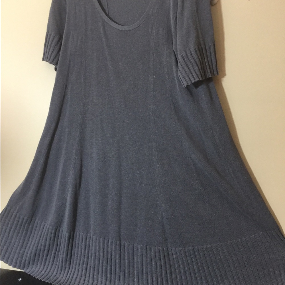 J Jill Grey Flare Knit it Sweater Dress