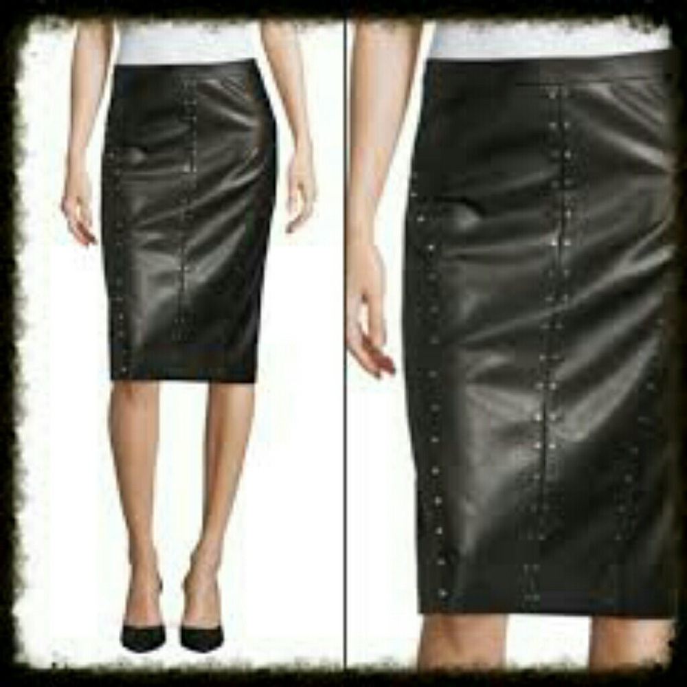 Faux leather skirt