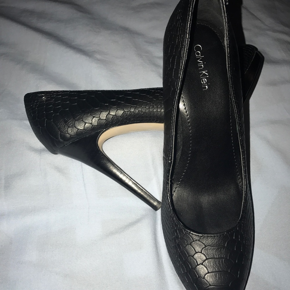 Black Patent Leather Calvin Klein Pumps