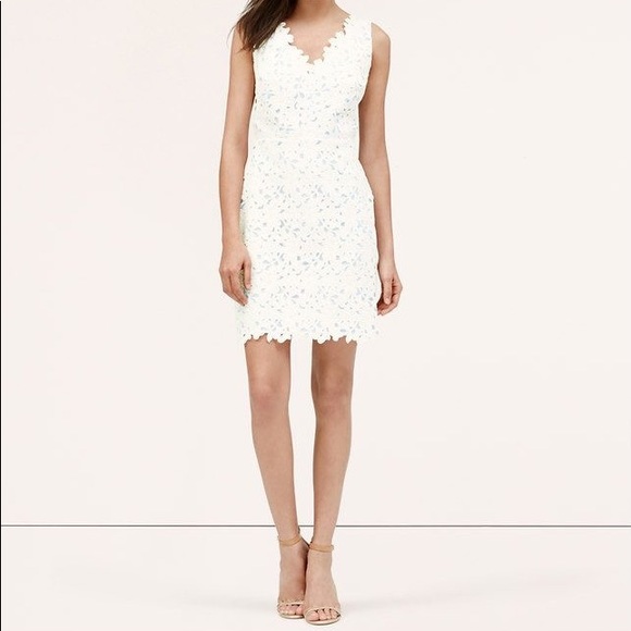 LOFT Dresses & Skirts - LOFT White Floral Lace Dress NWOT