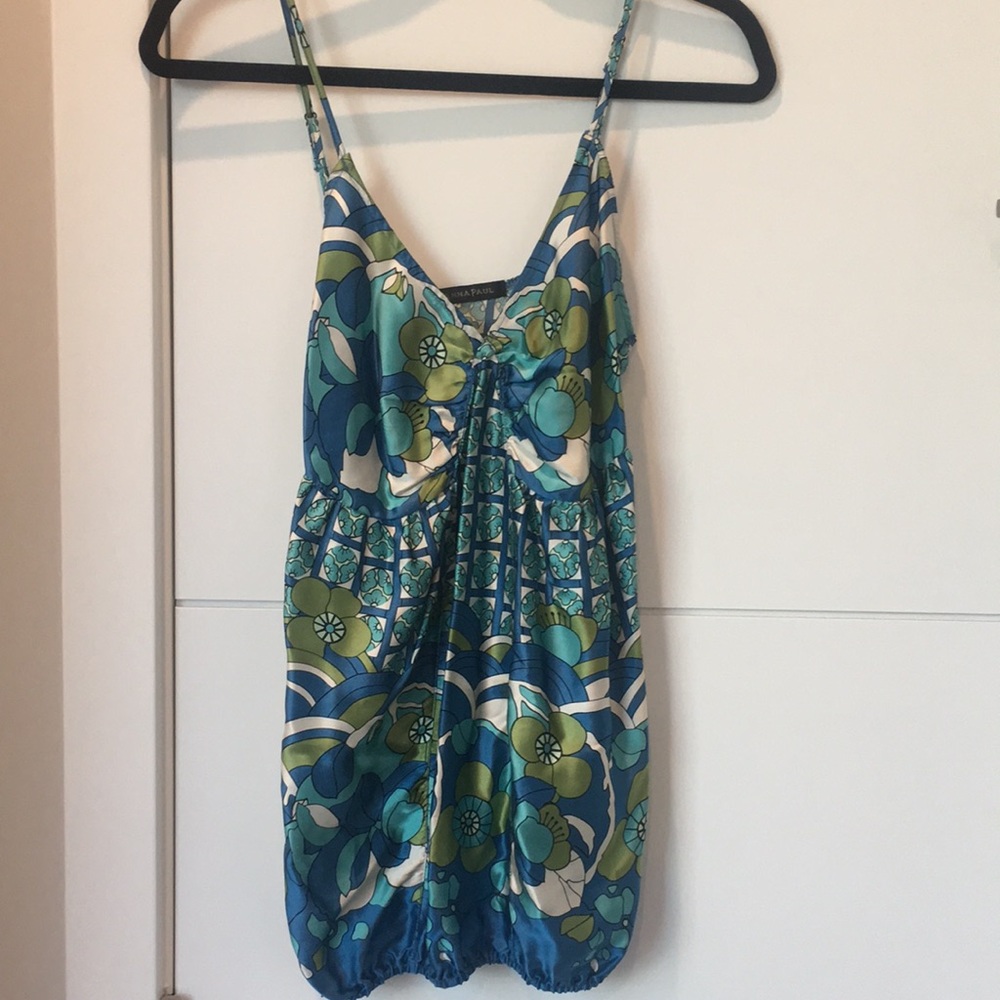 Anna Paul Silk Flower Print Top