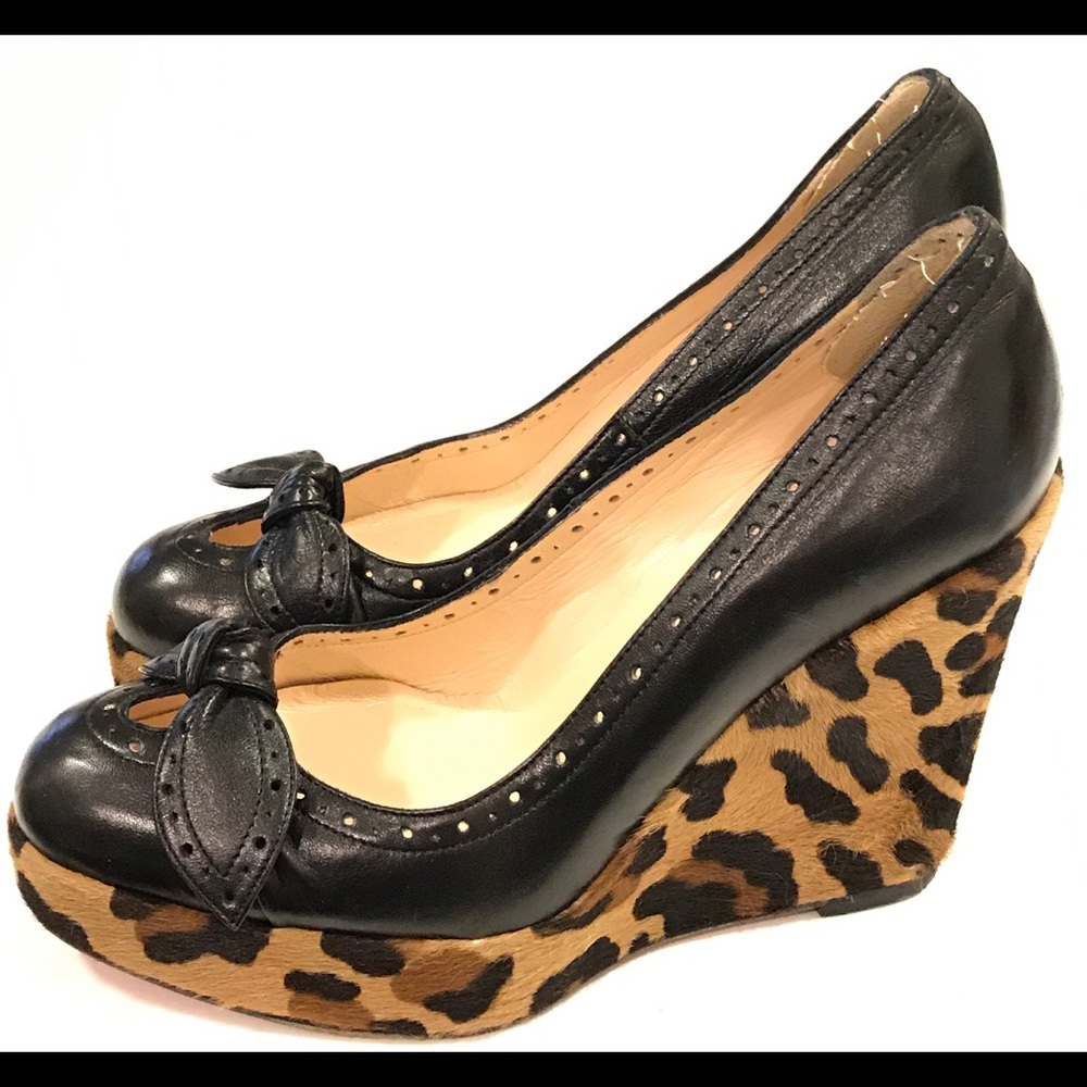 ❗️SOLD❗️Christian Louboutin bow high heel wedge