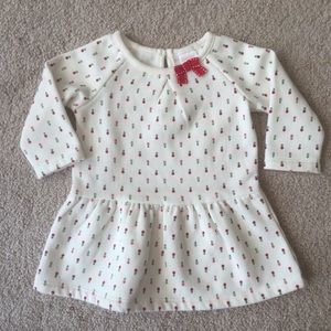 EUC Drop Waist Cream Cozy Dress