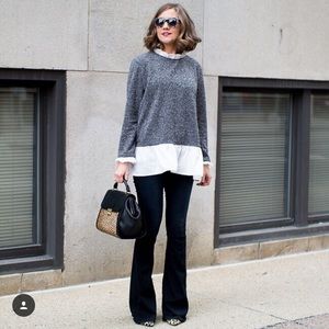 Ruffle trim sweater
