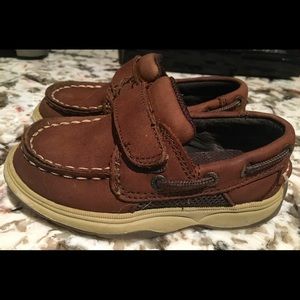 Brown Sperry Toddler boat shoes