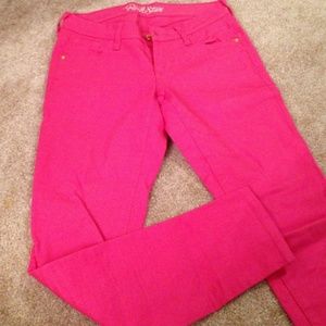 Old Navy Bright Pink Rockstar Skinny Jeans