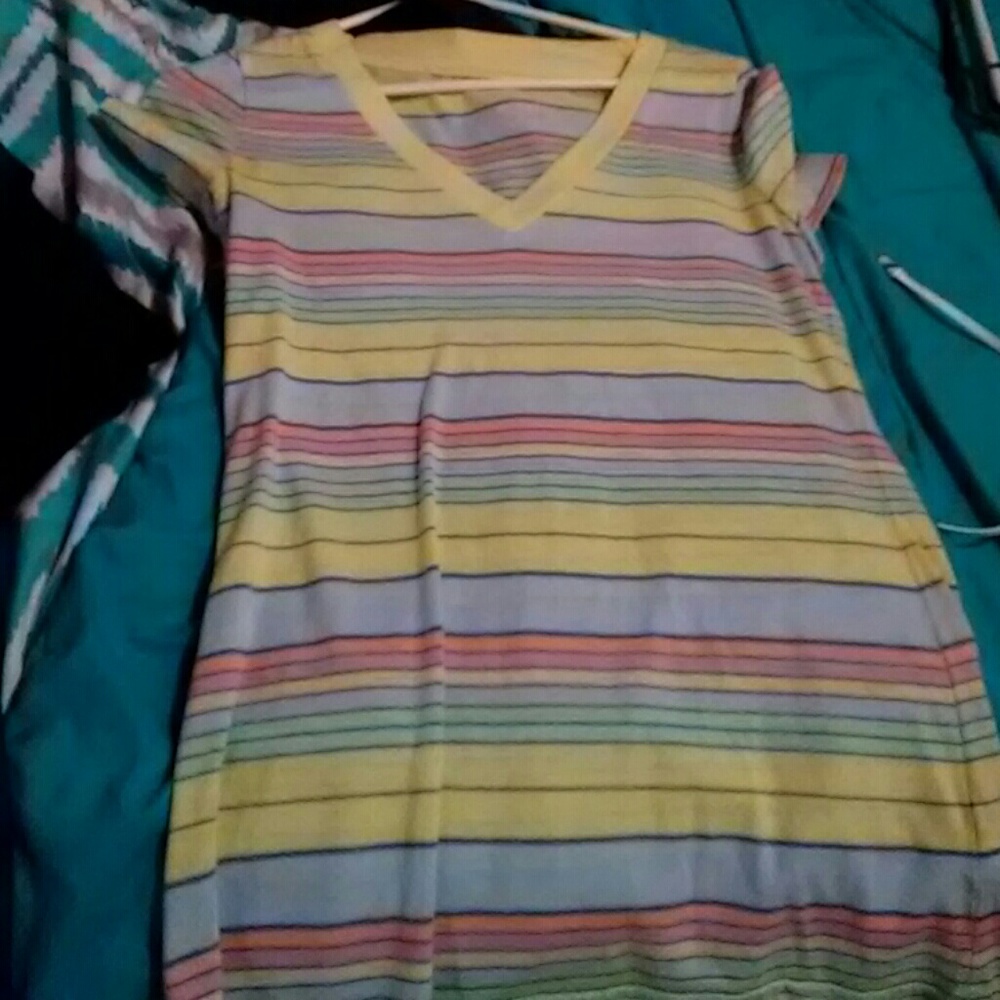 Green striped tshirt