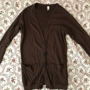 American Apparel Brown Cardigan