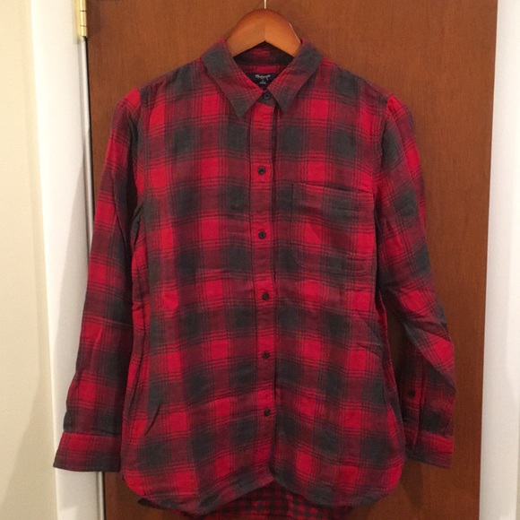 NWOT - MADEWELL Ex-Boyfriend Shirt in Lansing Plaid - Picture 2 of 2