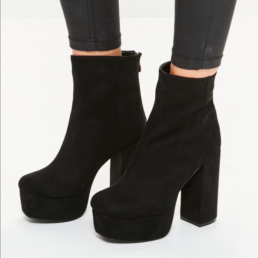 Missguided platform booties