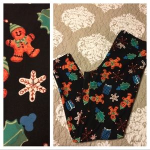 Lularoe TC Christmas leggings-Gingerbread