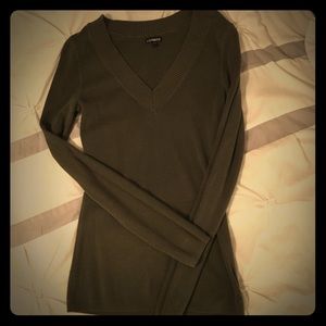 Express Olive Green Long Sleeve Sweater