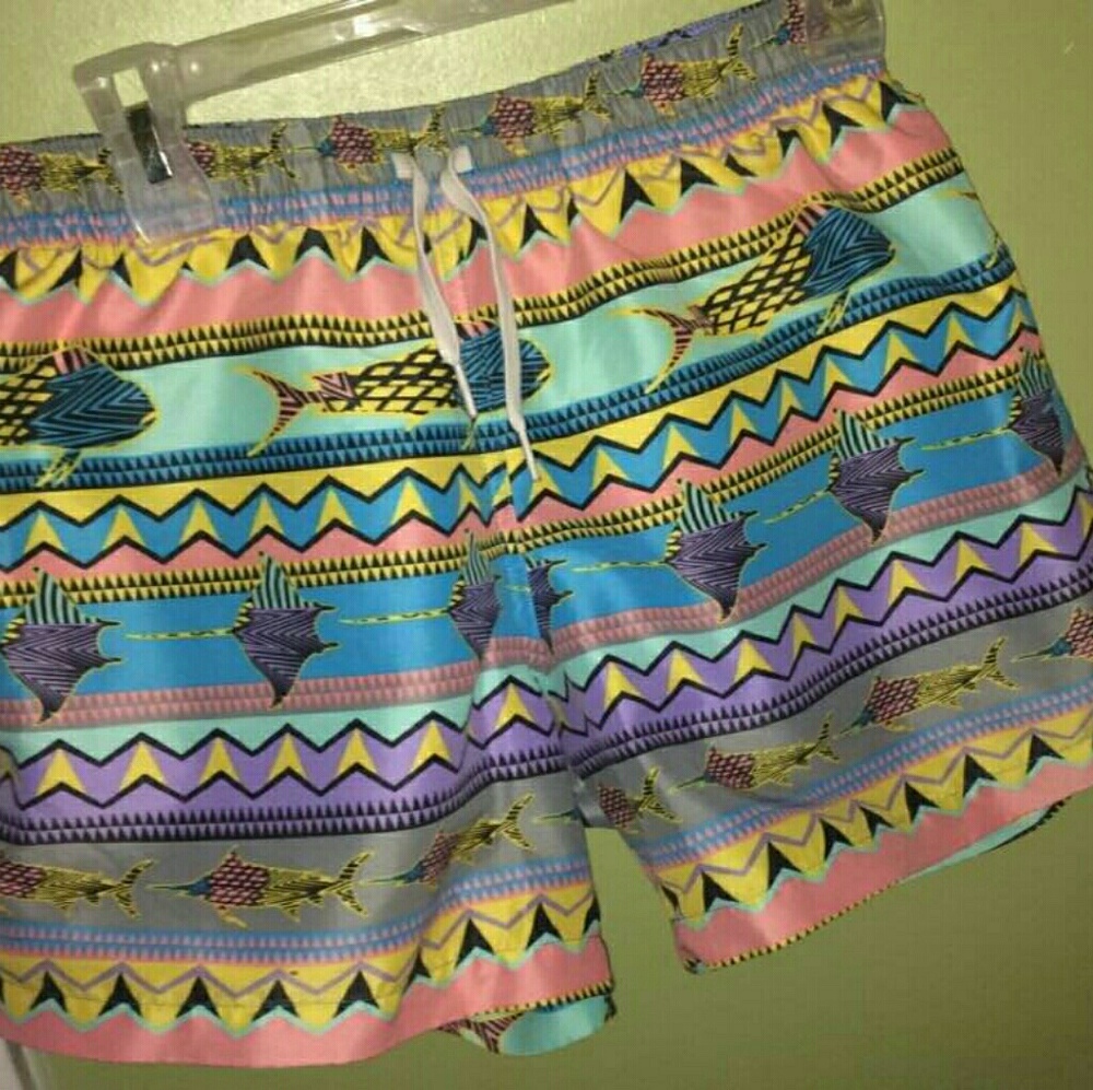80s swim trunks