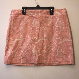 J crew pink paisley skirt