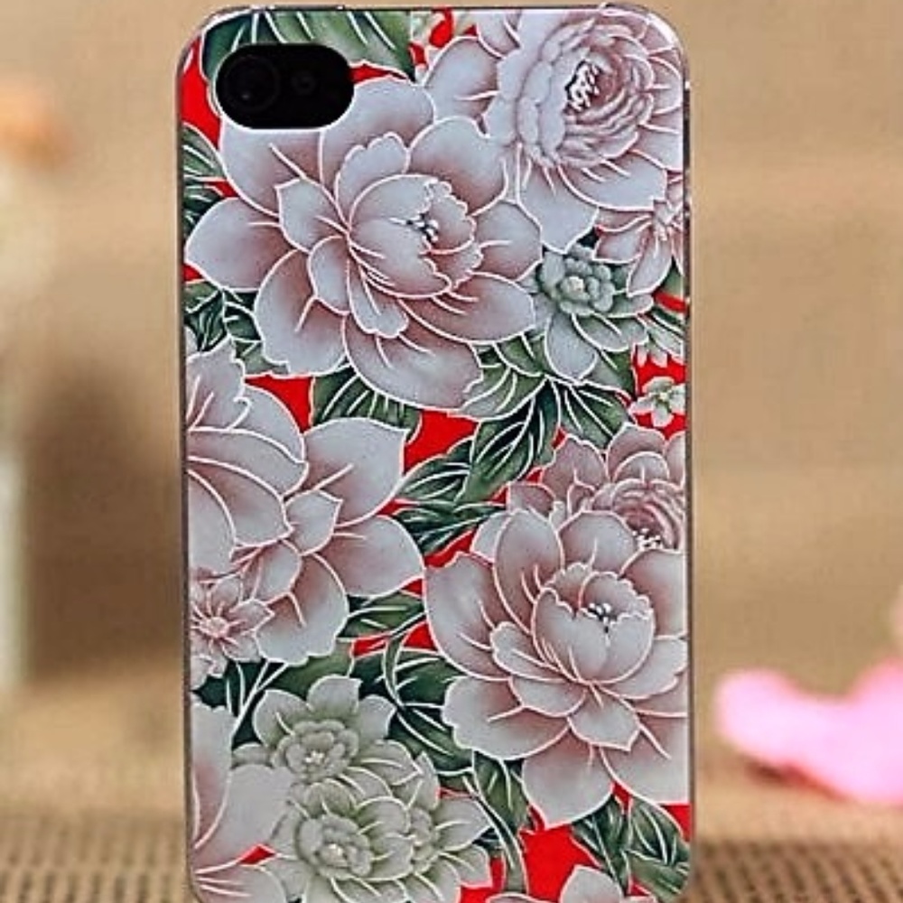 5pcs IPhone 5/s Case 3D floral & dirt resistance