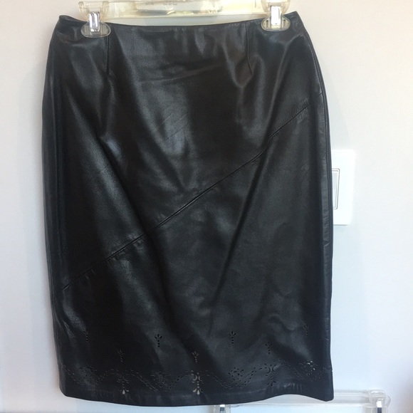 Liz Claiborne Leather Skirt - Picture 1 of 3