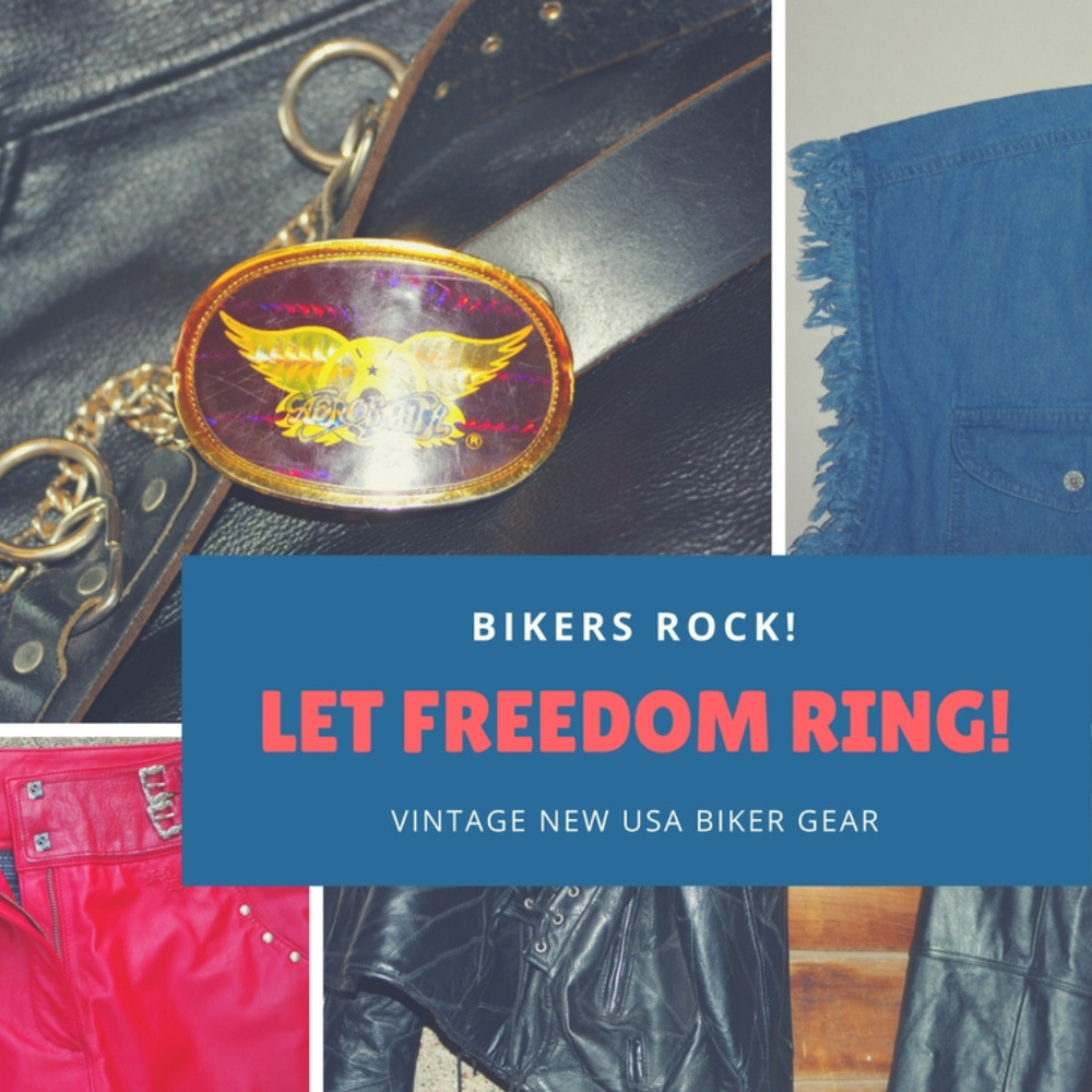 BIKERS ROCK VINTAGE USA & NEW BIKERS GEAR LEATHER