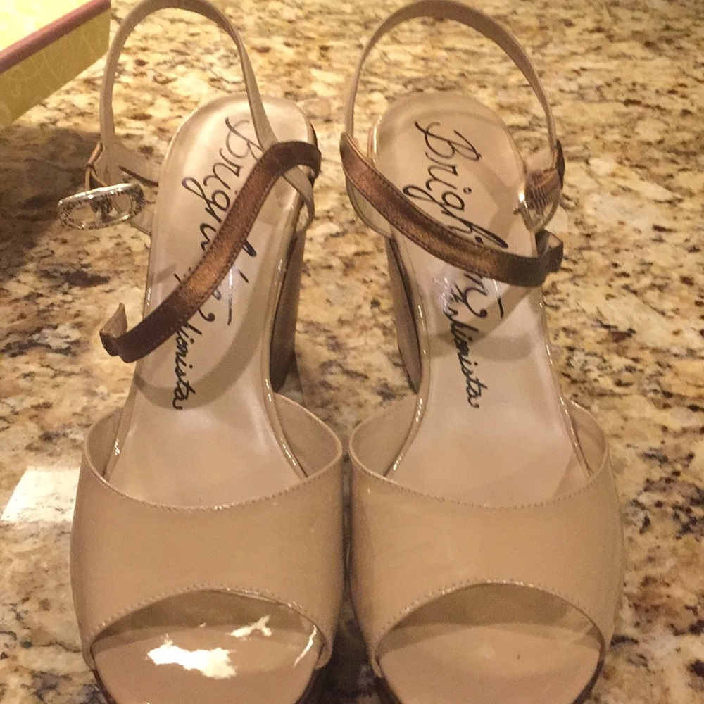 Brighton wedges. Open toe. With box! USED Like new