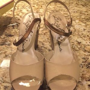 Brighton wedges. Open toe. With box! USED Like new