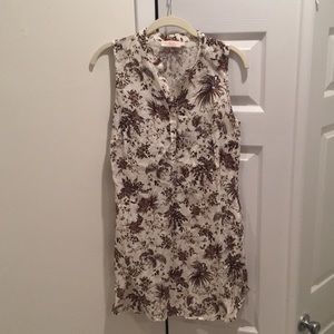 Tory Burch Brown and White Dress