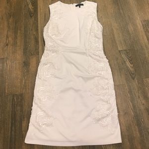 White dress with floral design