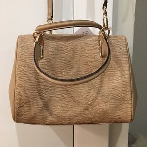 NWT Coach Tan Glitz Mini Satchel