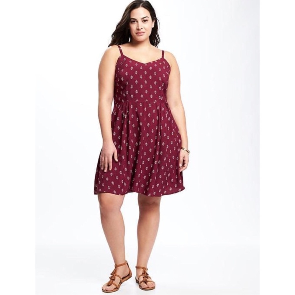 Old Navy Burgundy Cami Dress