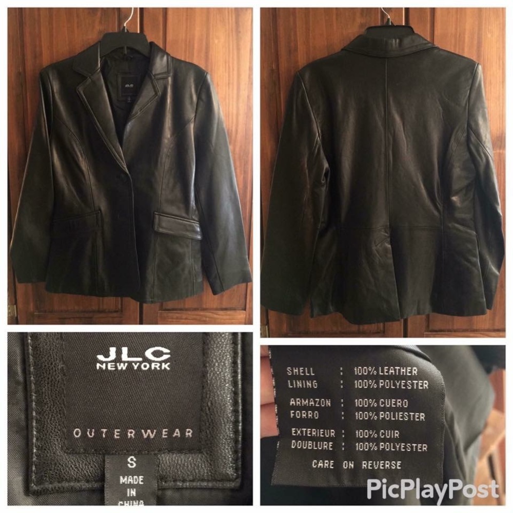 EUC•Size Small Leather Coat