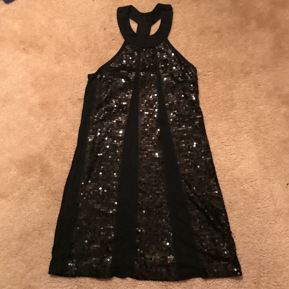 Black sequin dress size small INC