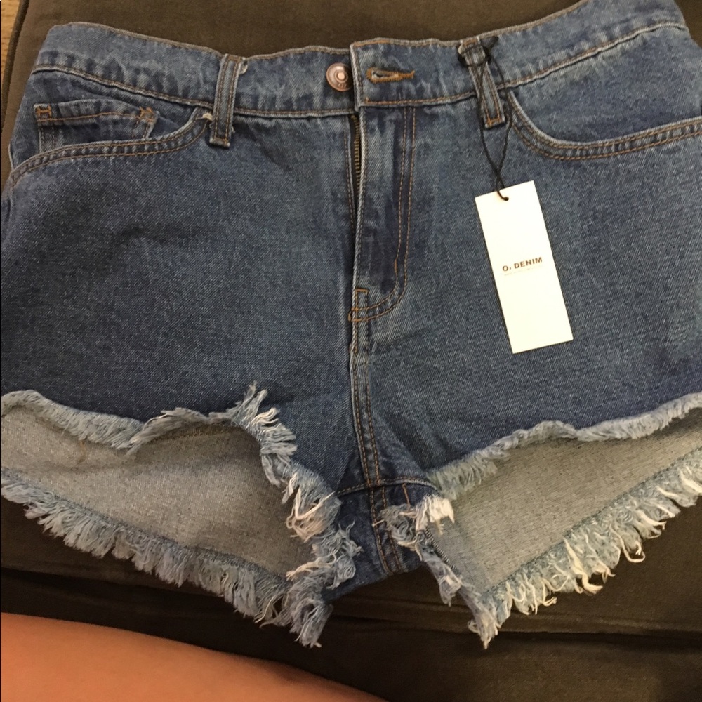 Cut off denim shorts
