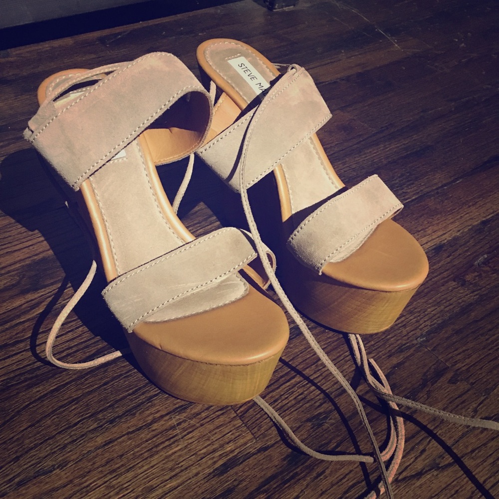 Steve Madden lace up wedges