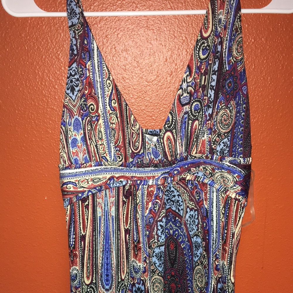 Bohemian long patterned dress