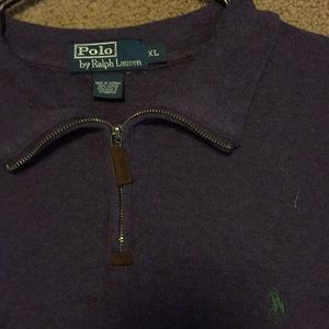Purple Polo fleece sweater