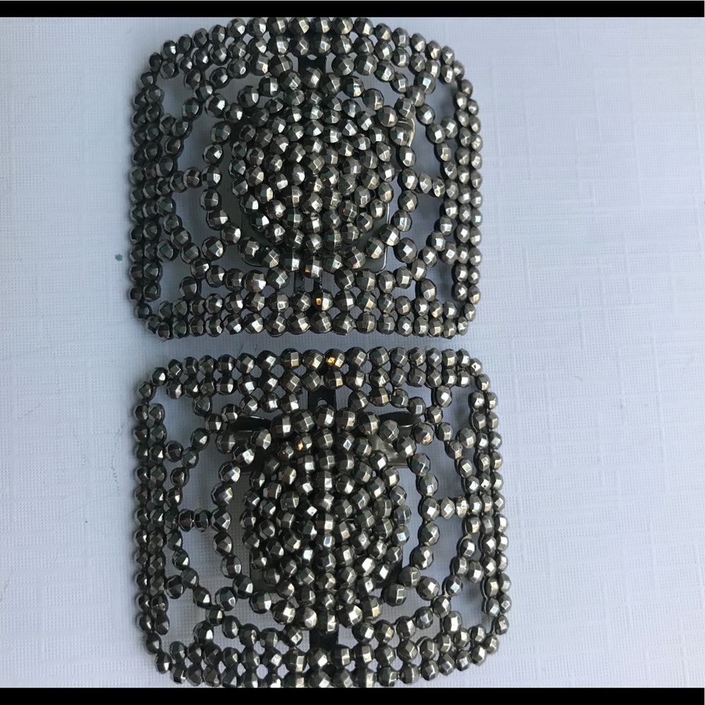 MADE IN FRANCE Vintage Shoe Clips Marcasite