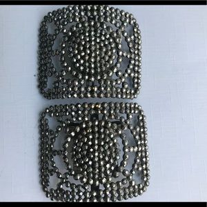 MADE IN FRANCE Vintage Shoe Clips Marcasite