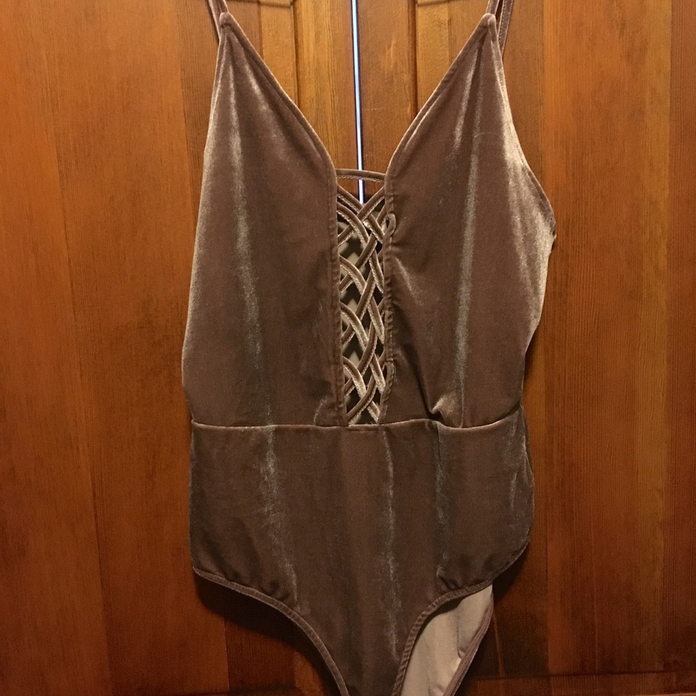 Rose Gold Velour One Piece Suit / Festival Style