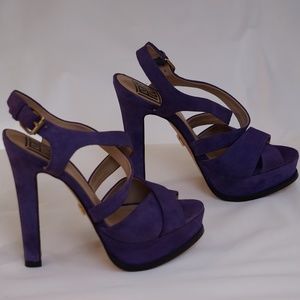 *SOLD* Pour La Victoire Purple sueade heels