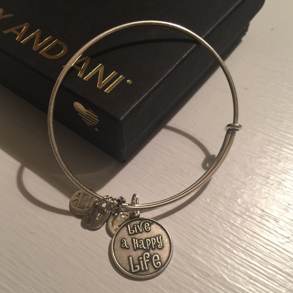 Alex and Ani Live a Happy Life Bangle Bracelet