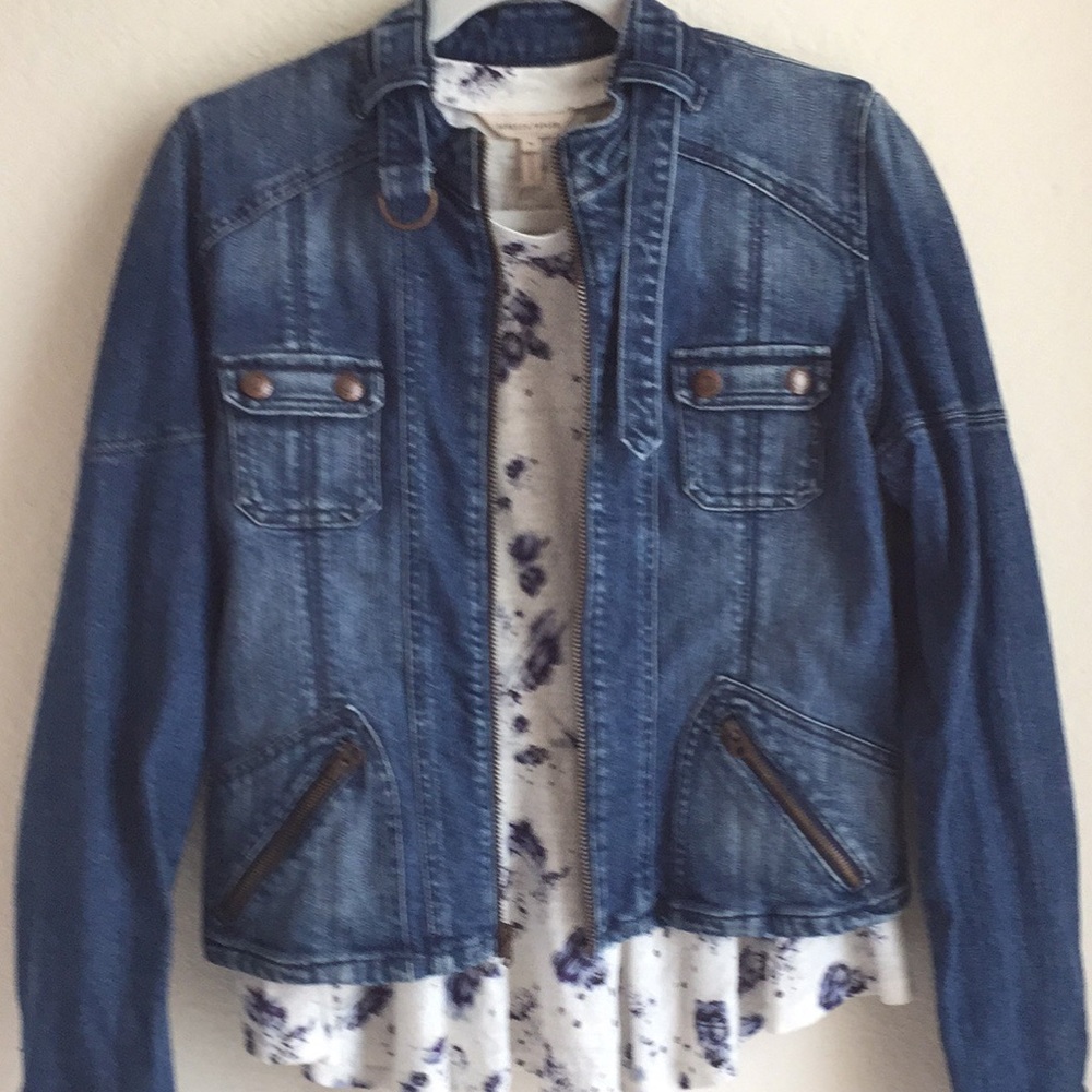 Abercrombie & Fitch Denim Moto Jacket