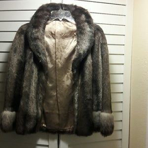 Faux mink shawl