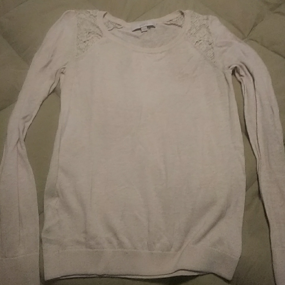 Beautiful loft sweater with lace detail
