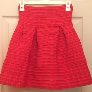 H&M Red Knitted Skater Skirt