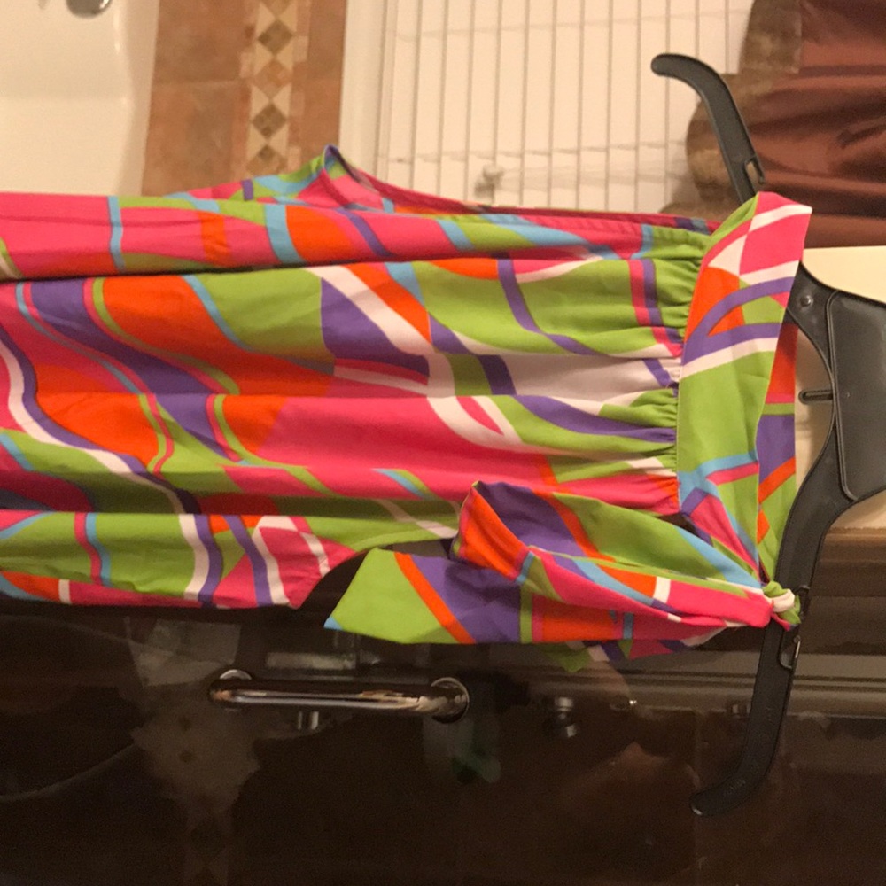 Multi color dress.