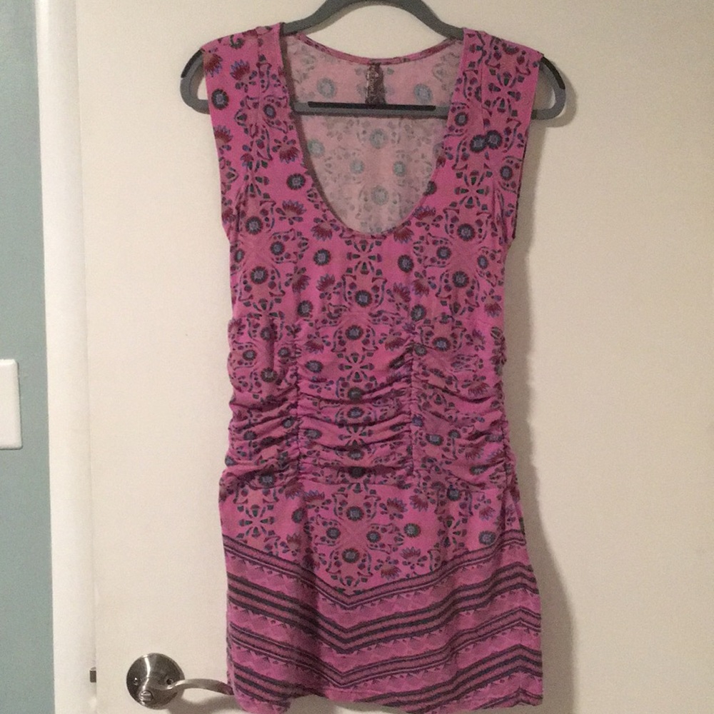 Free People Purple Floral Bodycon Dress