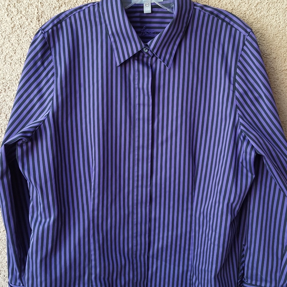 Foxcroft No Iron size 14P Blouse EUC