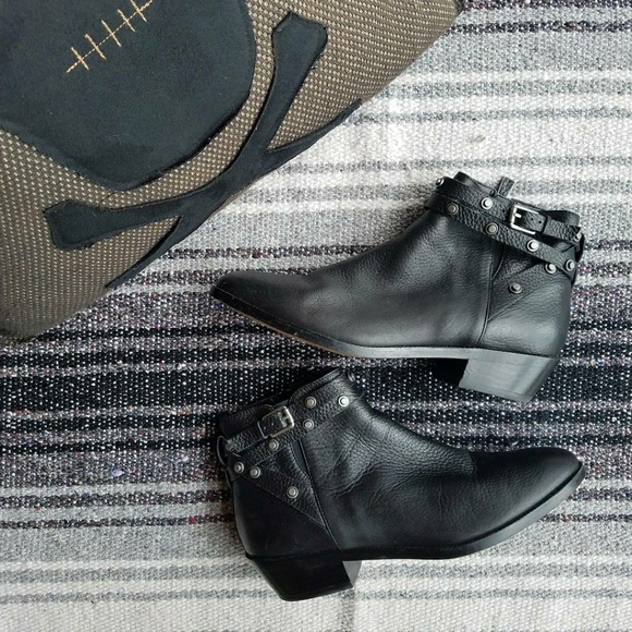 Halogen Shoes - Halogen // Lidia Studded Leather Ankle Booties