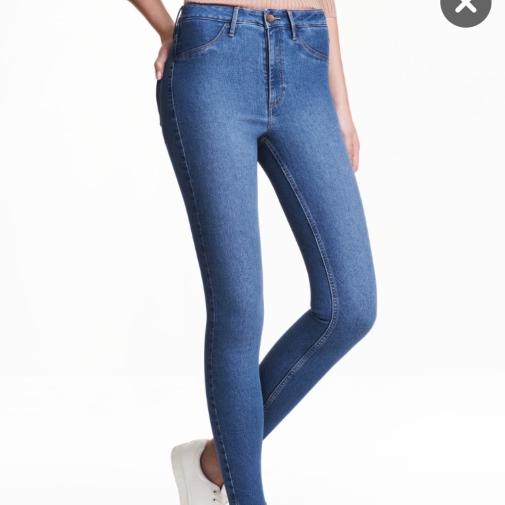 High waist skinny ankle denim