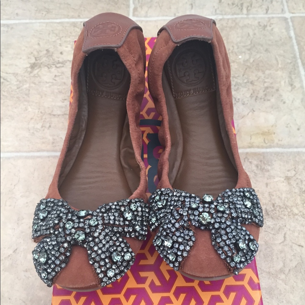 Tory Burch suede leather flats