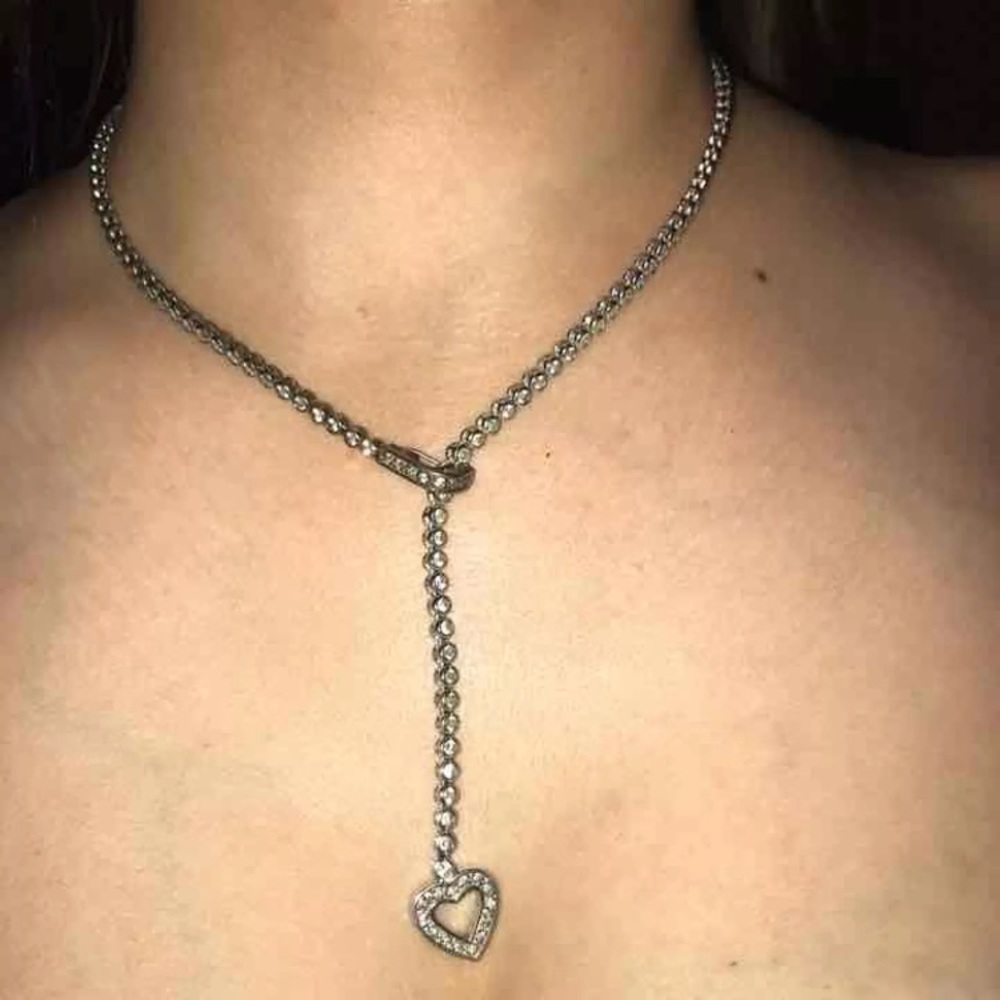 Sterling silver crossed chain